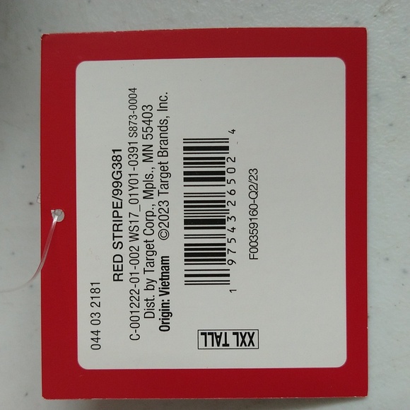 NEW! Men's Striped Matching Family Thermal Pajama PJ Pants, Red & White XXL TALL - Picture 10 of 13